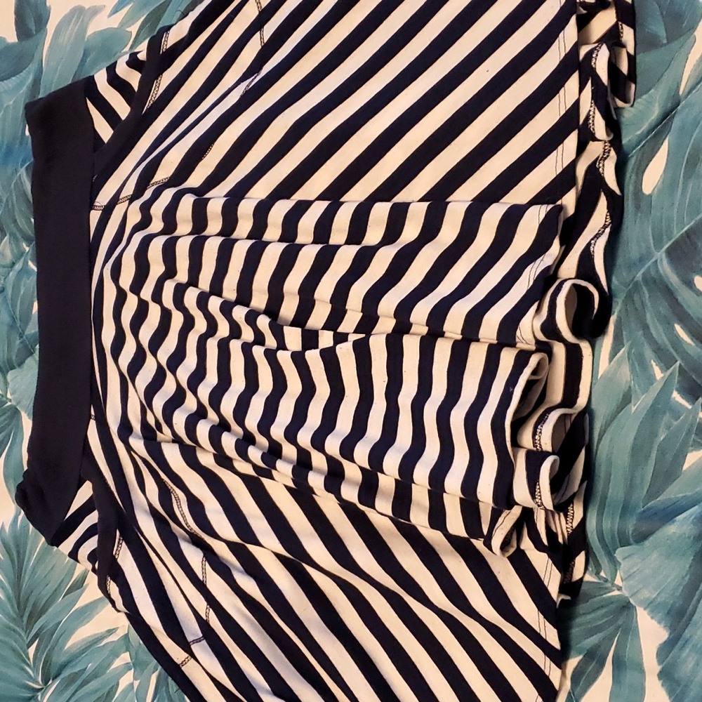 Striped Skater Skirt with Pockets
